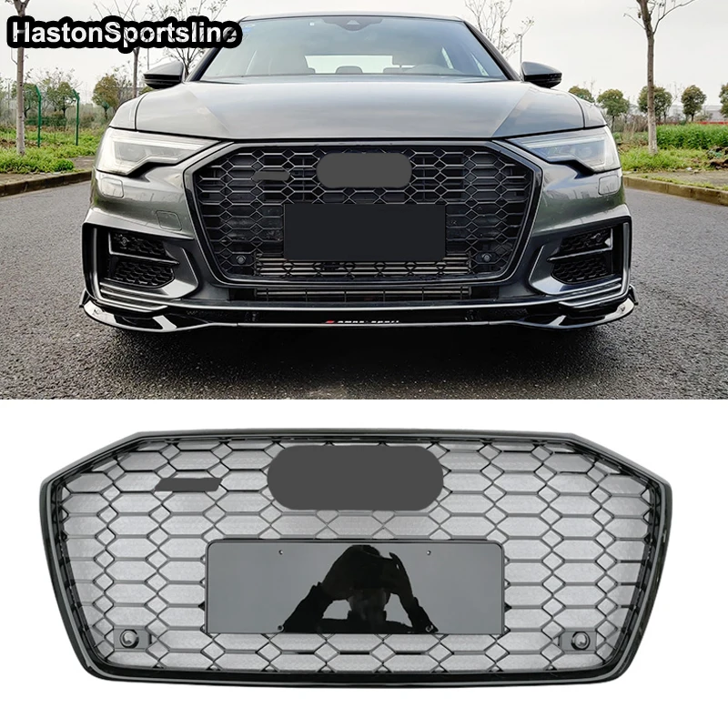 A6 C8 Rs6 Stile Anteriore Sport Griglia Per Cofano A Nido D'Ape Griglia Per Audi A6 C8 S6 Sline 2019-2021 Accessori Per Lo Styling Dell'Auto