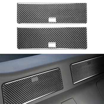

100% Brand New 2PC Carbon Fiber Rear Storage Box Cover Frame Trim Fit For Nissan 350Z 2003-2009