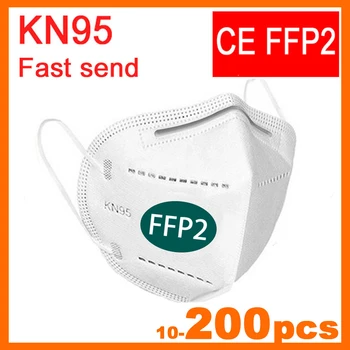 

FPP2 CE KN95 Masque thicker 5 layer KN95 Face Mask PM2.5 Anti-fog Strong Protective Mouth Mask Respirator Reusable mascarillas