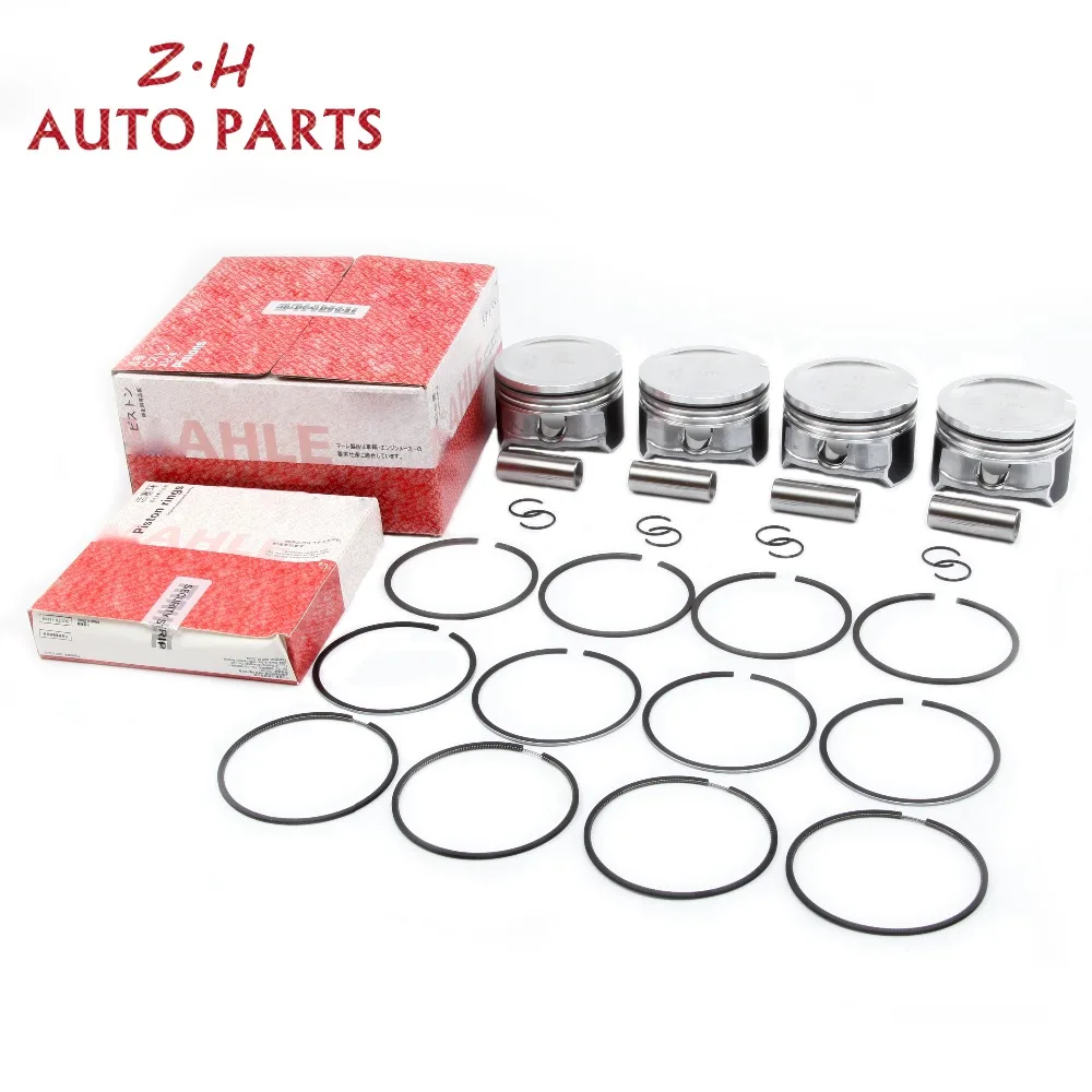 New 4pcs 81.0mm 06b 107 065 F Std Piston & Ring Kit For Vw Beetle Golf