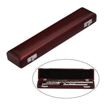 

Wooden Flute Case Box Holder Maple Solid Wood for 17-Hole Flutes