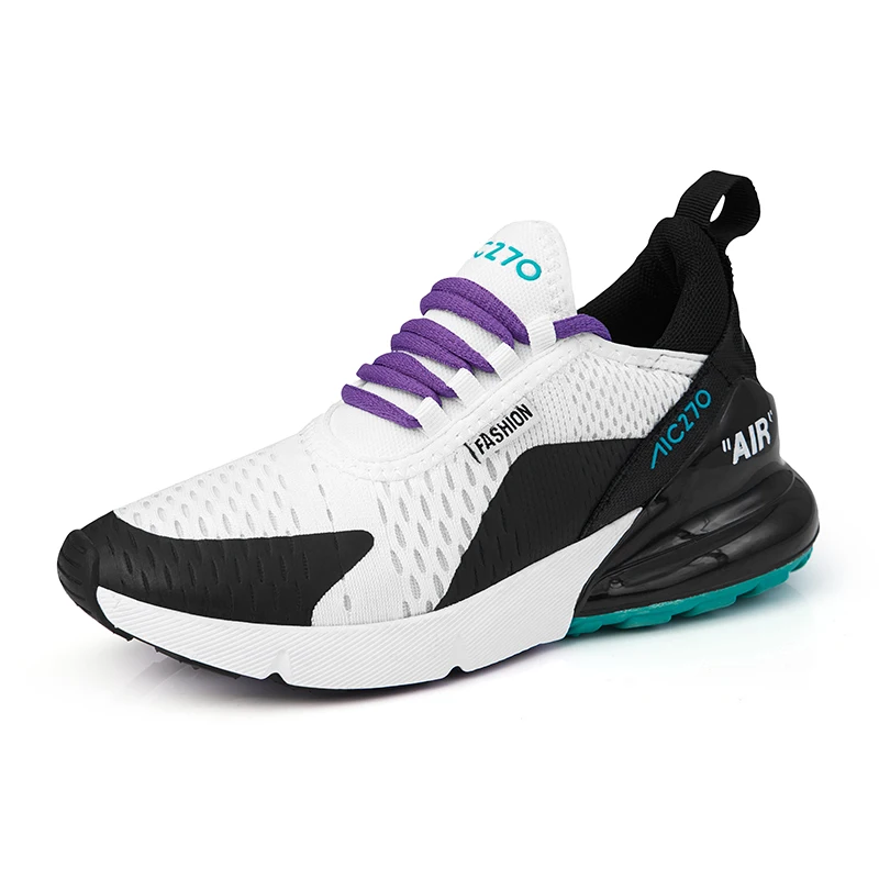 Uberu/Новинка года; женская спортивная обувь; брендовая дышащая обувь для бега; Zapatillas De Mujer; Высококачественная женская обувь; кроссовки для тренировок - Цвет: Black white purple