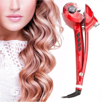 

Automatic Curling Iron Steam Hair Curler Ceramic Titanium Steamer Spray Spiral Rotating with LED Display