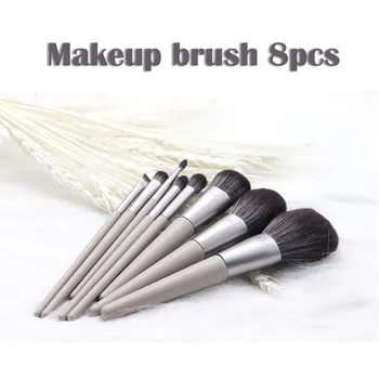 

Makeup Brush Sets Black 8PCS Foundation Cosmetic Eyebrow Eyeshadow Brush Pincel Maquiagem Brochas Maquillaje Makeup Brush Sept
