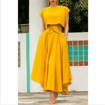 

Sexy Ladies' Long Skirt New Solid Color Maxi Lace-up High Waist A-line Skirts Fashion Female Autumn Pleated Underskirts Hot Sale