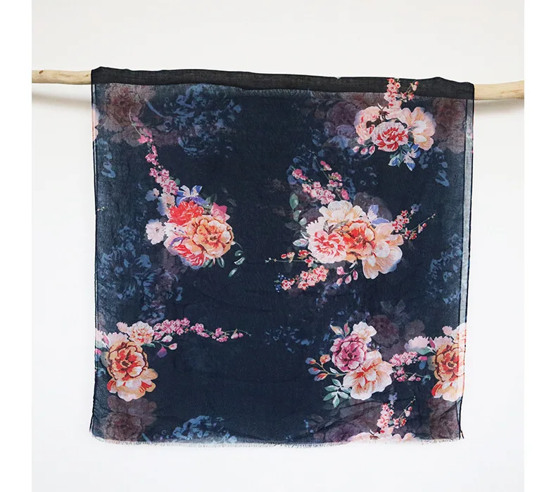 

Новинка 2021, шарф с бахромой и цветочным принтом, шали, длинные мягкие пляжные шарфы, хиджаб