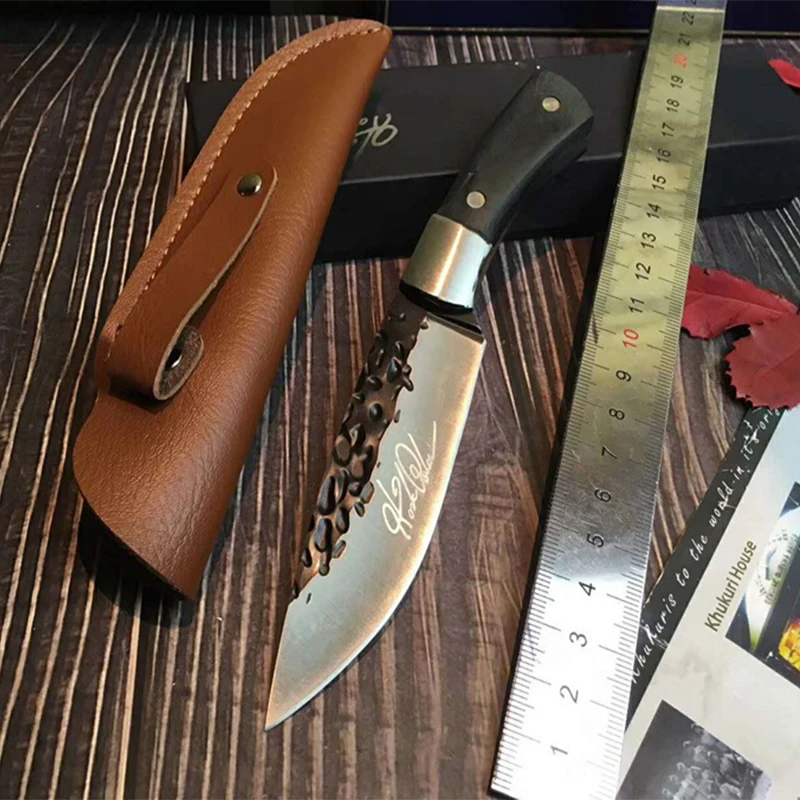 Популярный высокопрочный армейский охотничий нож ручной работы на открытом