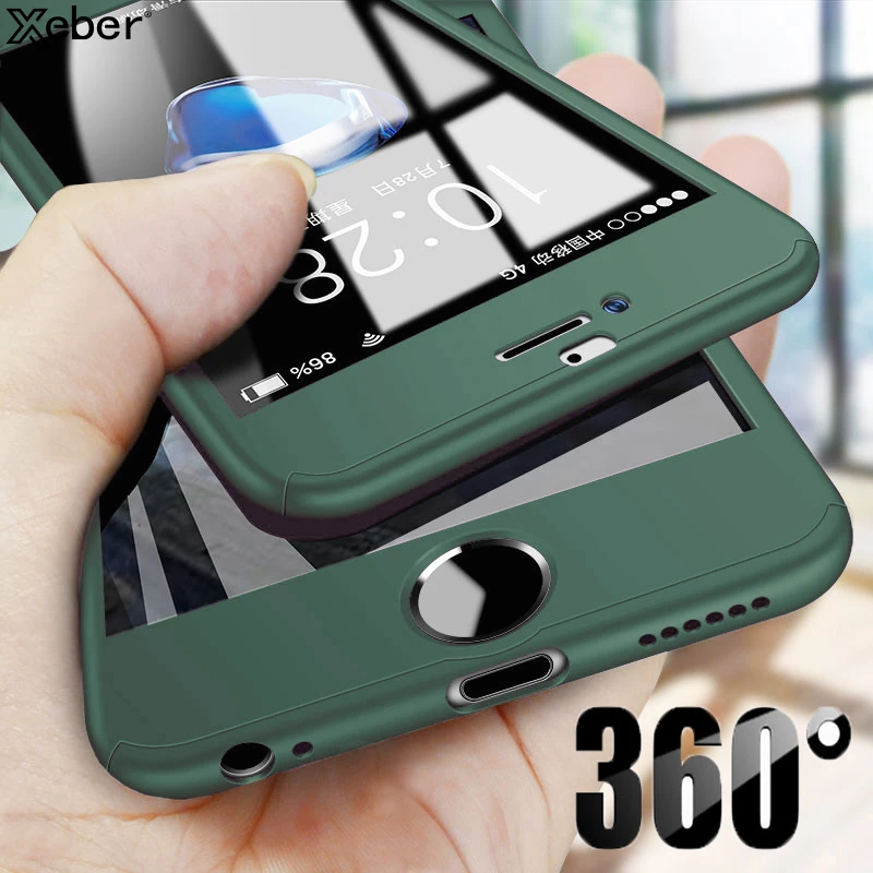 Draad Kader Plaats 360 Volledige Cover Bescherming Telefoon Case Voor Iphone 13 Pro Max 11 12  Mini X Xr Xs 8 6 6S 7 Plus 5 Se Cover Met Gehard Glas Film|Telefoonbumper|  - AliExpress