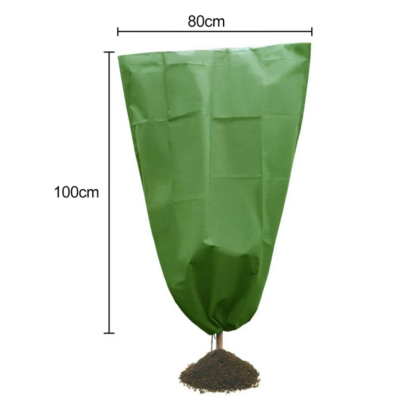 2 шт 100*80 см сумки для защиты растений зимний чехол для растений садовый инструмент чехол для растений нетканый материал Органическая сетка от насекомых мороз