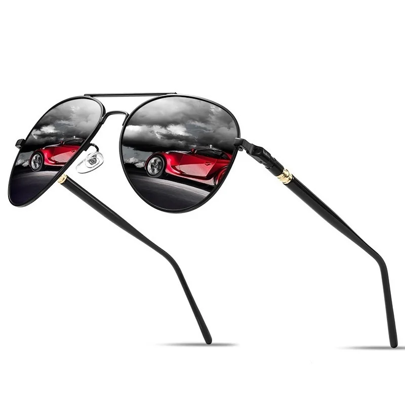 Gafas de sol polarizadas clásicas para hombre y mujer, anteojos de sol de diseño de marca de lujo, gafas de sol de Metal Vintage para conducir, piloto y Pesca