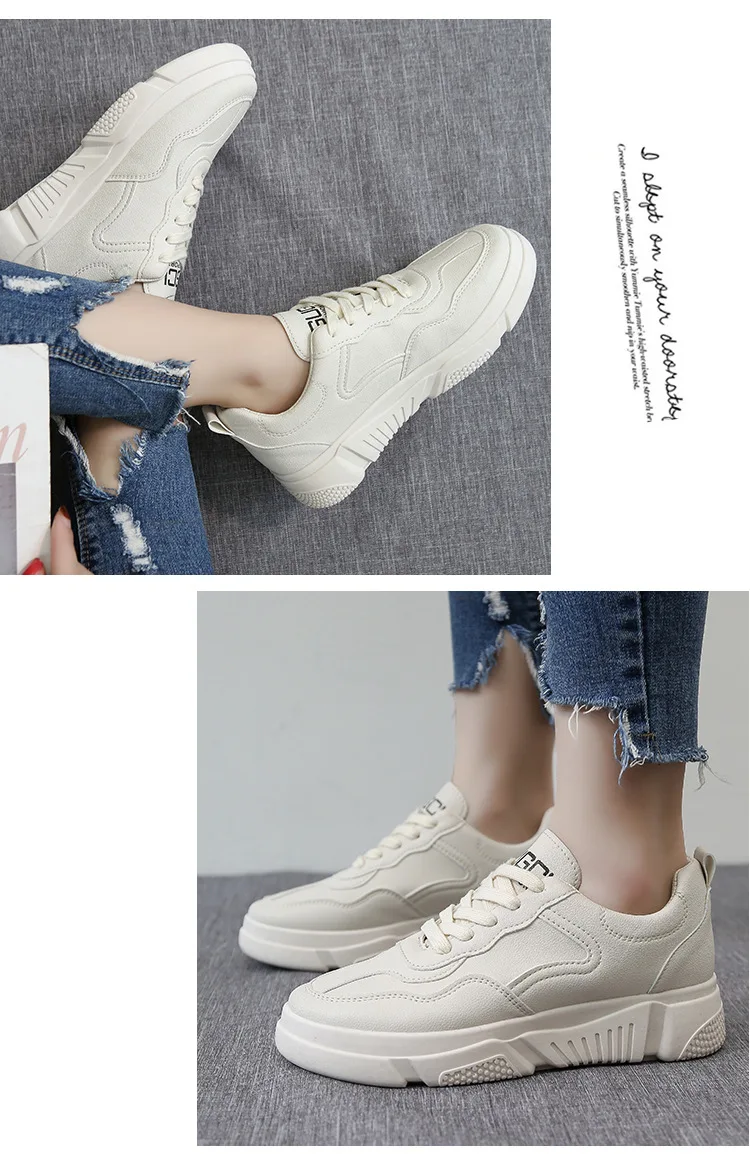 Running Shoes For Women Fashion Spring Autumn Chunky Sneakers Outdoor Trainers Canvas Platform White Sports Sneakers