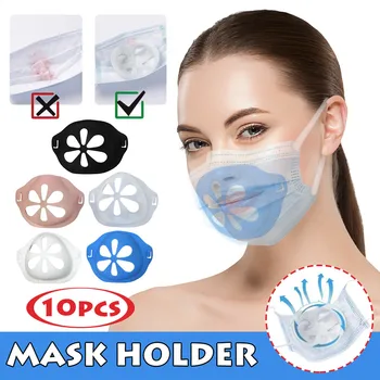 

10PCS 3D Mask Bracket Reusable Breathable Lipstick Protection Stand Inner Support Nose Increase Breathing Space Mouth Holders