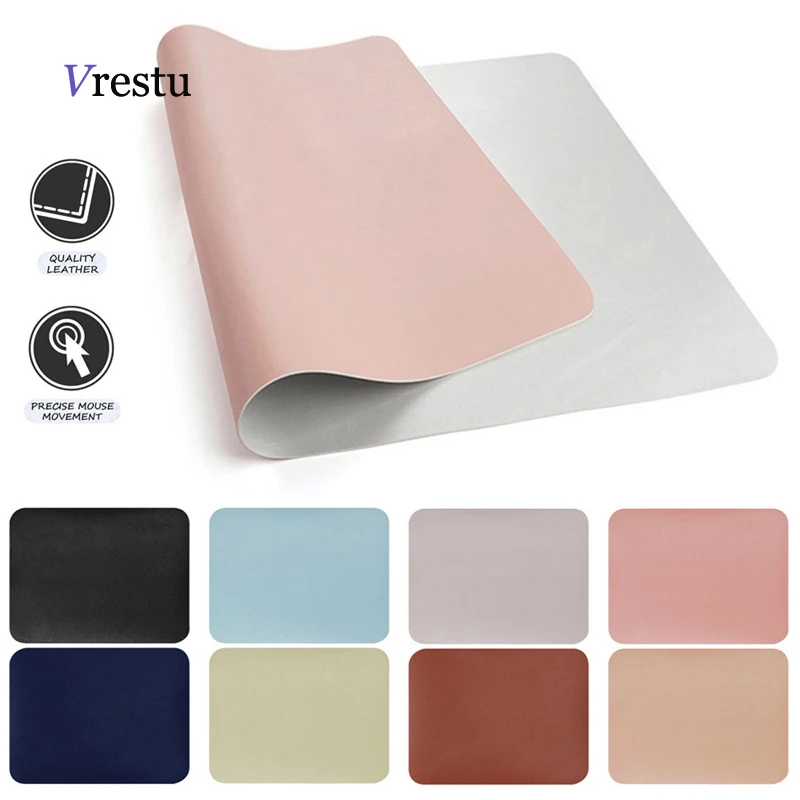 

Double-sided Gaming Mousepad Soft Surface PU Brand Table Extended Muismat Antifouling Universal Keyboard Mouse Pad Mice Cushion