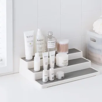 

Spice Rack Step Shelf Cabinet Organizer Three-Tier Ladder Seasoning Rack PP Storage Spice Shelf Kitchen Storage Rack Organizer