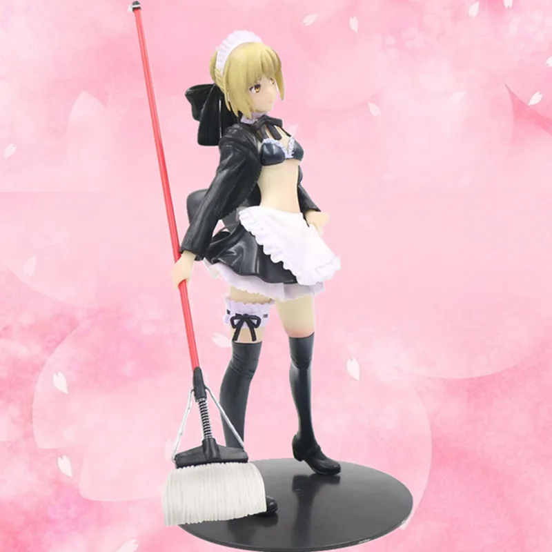 Saber Fate The Holy Grail War Fate Stay Night платье горничной ПВХ Фигурки игрушки аниме игрушки для детей A133