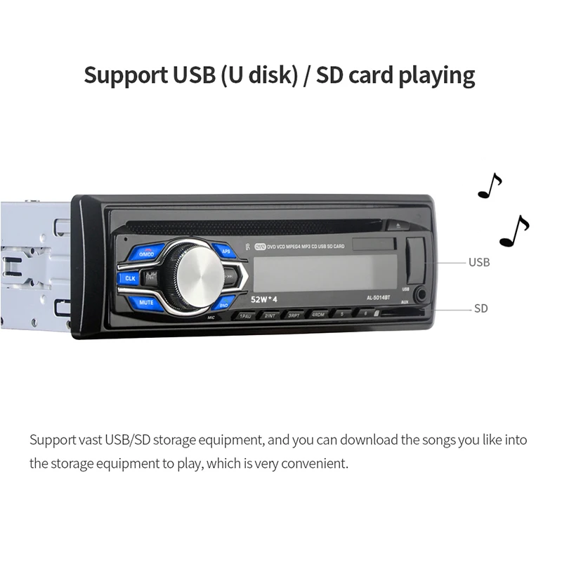 Новое прибытие автомобилей Радио 12 В cd mp3 плеер audio dvd bluetooth ответ повесить телефон usb mp3, cd/dvd/FM автомагнитола радио Беспла