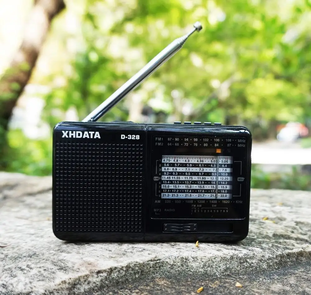 Bandas com Dsp Leitor de Música e Slot para Cartão Receptor de Rádio Xhdata Preto Rádio Portátil am fm sw 12 - Mp3 tf Usb Mini D-328 - Image 6