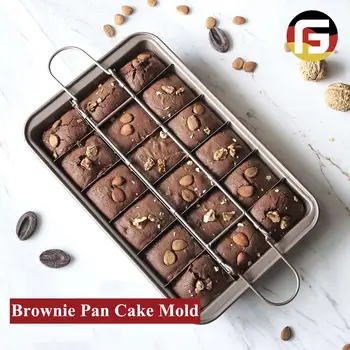 

Brownie Pan Cake Mold Nonstick Griddle Square Bread Baked Thick Solid Bottom Brownie Pan
