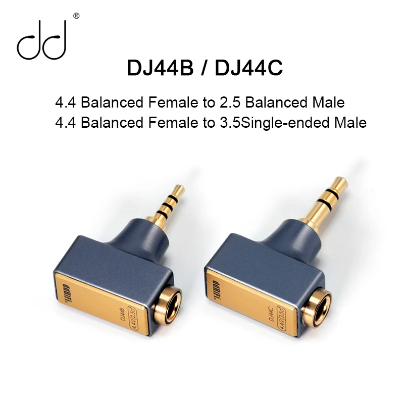 

DD ddHiFi DJ44B DJ44C 2.5/3.5mm Male to 4.4mm Female Adapter for FIIO Astell&Kern Earphones
