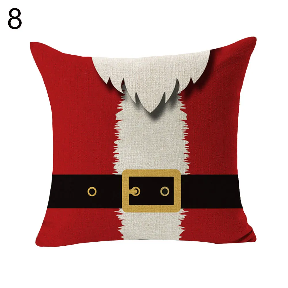 Рождественский Санта и олень подушка со снеговиком Чехол Наволочка диван кровать автомобиль Кафе Декор - Цвет: 8