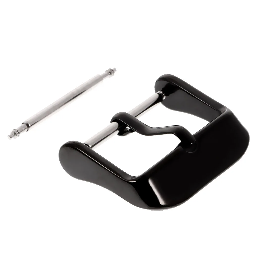 Black Stainless Steel Tang Buckle For Band 18mm 20mm 22mm 24mm 26mm