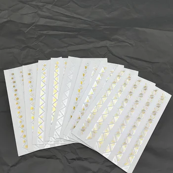 New 8 Sheets Paper Corner Stickers PVC Transparent Gold For Photo Albums Frame Decoration Scrapbooking Album Sticker Accessories