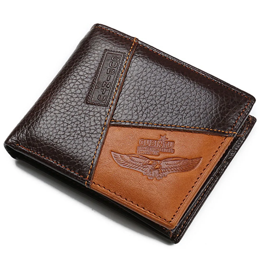 

Genuine Leather Men Wallets Coin Pocket Zipper Real Men's Leather Wallet with Coin High Quality Male Purse Cartera Small Wallet