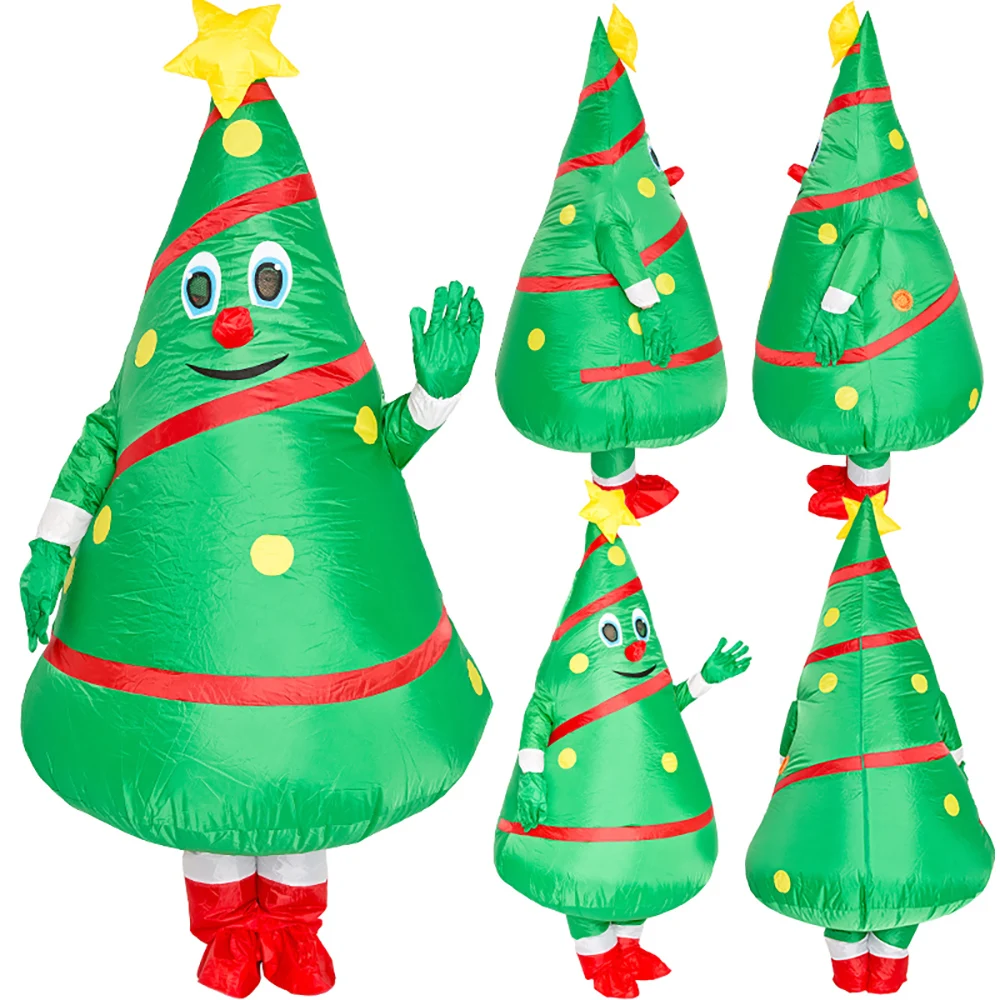 

Adult Santa Claus Inflatable Costume Cosplay Christmas Anime Fancy Dress Air Blow Up Christmas Tree Carnival Costumes Jumpsuit