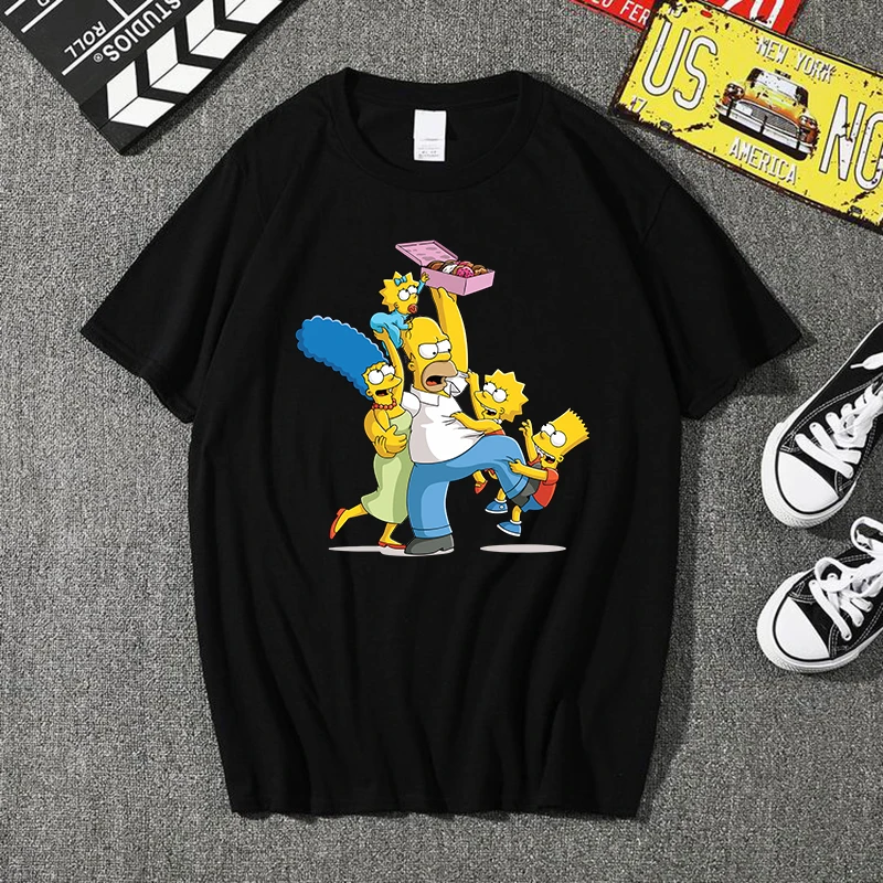 The Simpsons Homer Print T Shirt Bart 