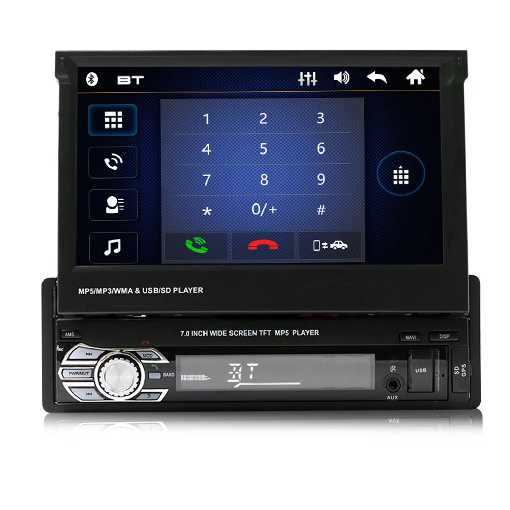 Vehemo " автомобильный Bluetooth MP5 плеер Bluetooth Авто Радио сенсорный экран gps навигация мультимедийный плеер FM/USB/AUX Авторадио