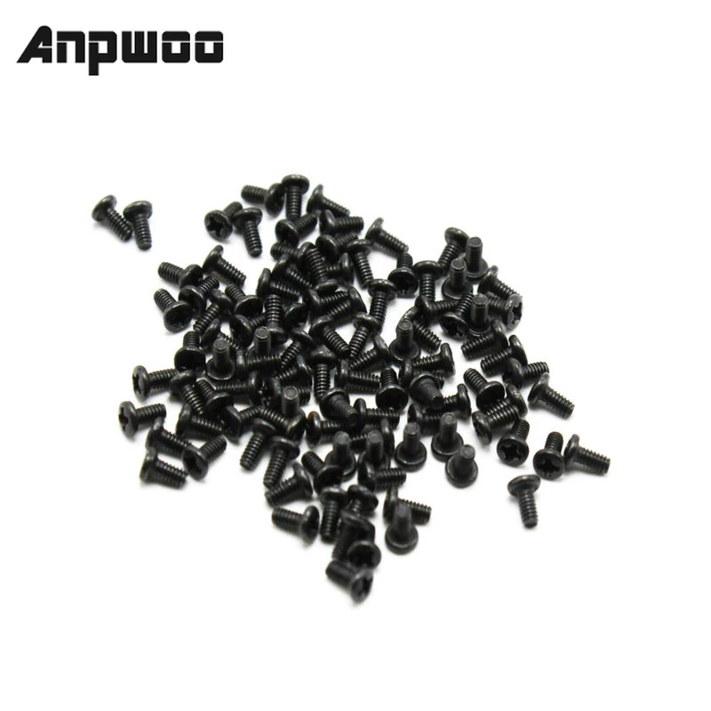 

ANPWOO 100pcs M2x4mm 8mm Steel Head Screws Bolts Nuts Hex Socket Head Cap Self-Tapping Screws Fasteners CCTV camera tools