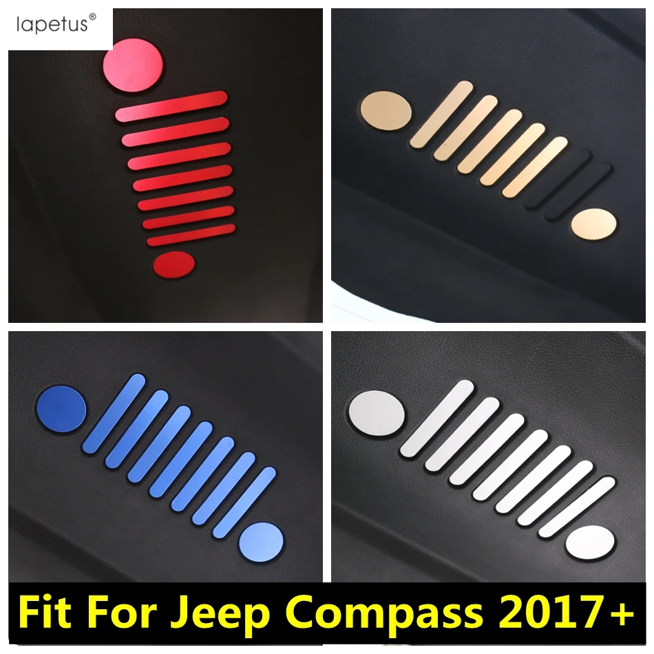 Set Car Chrome Emblem Side Decoration Trim Sticker Hood Ingresso Stickers Accessori BENGKUI Misura for Jeep Compass 2017-2020 2Pcs Color Name : Black