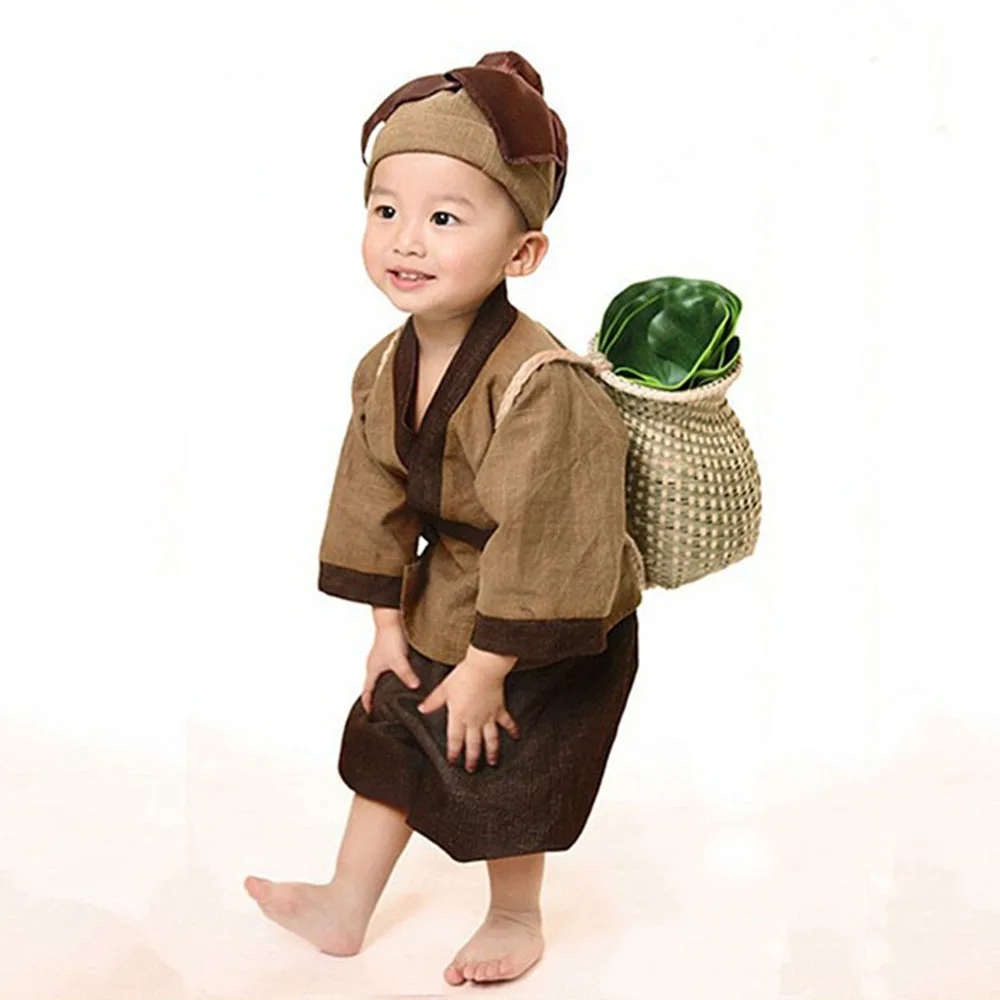 clothes hat Recite Китайский шаолиньский кунг-фу, детские костюмы на Хэллоуин, теплая детская одежда на год, праздник, карнавал, Рождество, одежда для мальчиков - Цвет: clothes hat Recite