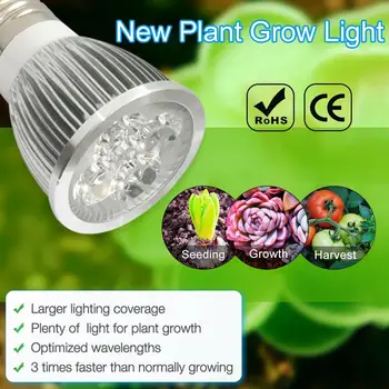

E27 LED Grow Light Bulb Growing Lamp For Veg Succulent Plant Full Spectrum