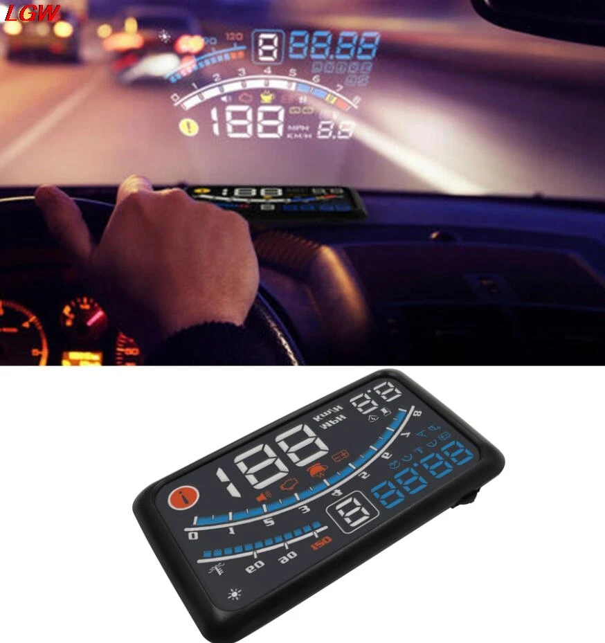 Car HUD HeadUp Display OBD2 Dashboard Speedometer Projector Speed