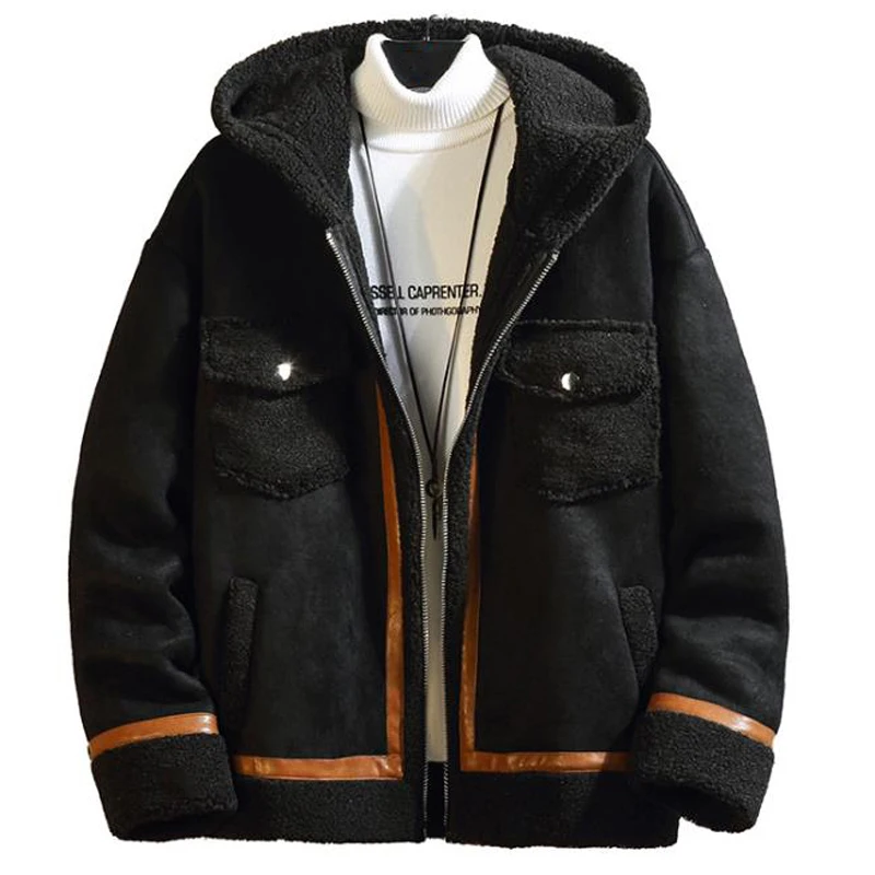 Бархатные Меховые Пальто с капюшоном зимние автомобильные Мужские куртки из искусственного меха пальто XXXXXL уличная корейская мода пальто B777