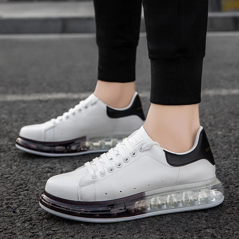 Zapatos de Skateboarding blancos para hombre y mujer, zapatillas planas con cojín de aire, impermeables, estilo clásico, Unisex