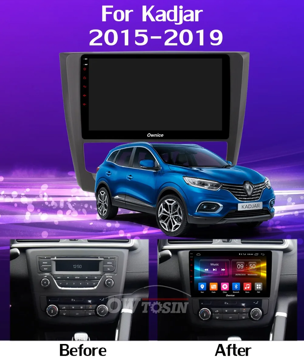Discount 360°4×AHD DVR Camera 4G+WiFi Android 9.0 4G+64G GPS Radio CarPlay DSP Car Multimedia Head Unit Stereo Player for Renault Kadjar 6