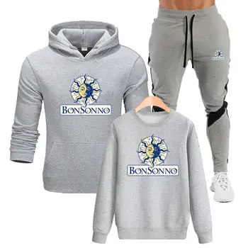 

Fashion Logo 2020 New Fashion Hooded Sweatshirt Sportswear 3 Piece Set Men's Tracksuit Autumn Brand Clothes Hoodie + Pants Set