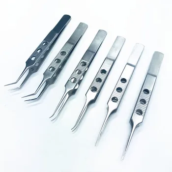 

1pcs 11CM Stainless steel Dovetailed Tweezers Platforms Ophthalmic Micros Forceps