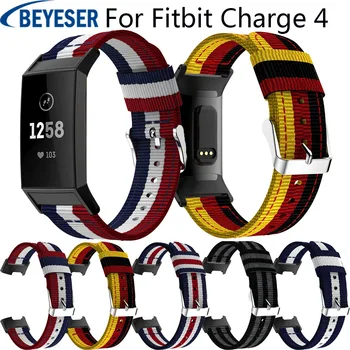 

18mm Nylon Fashion Smart Watch Band Replacement For Fitbit Charge 4 Wristband Bracelet For Fitbit Charge 3 Upgrade Adjustable