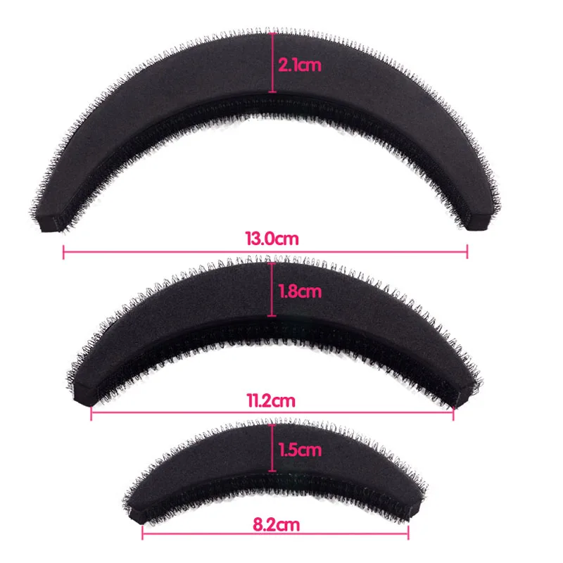 3 Pcs Different Sizes Fluffy Crescent Clip Bangs Paste Root Hair Increased Device Good Heighten Tools for Girl NIN668 | Красота и