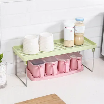 

Kitchen Storage Rack Plastic Foldable Shelf Organizer For Kitchen Flavoring Kitchen Organizer Rack Cookware Spice Jar Holder