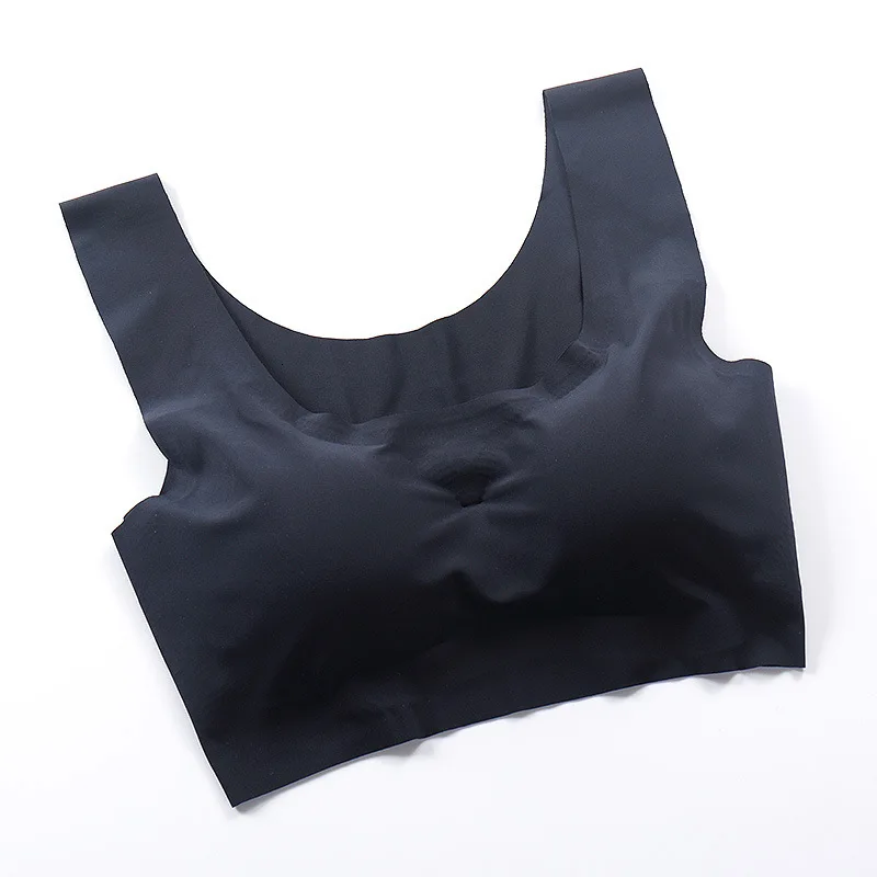 Fitness Bra Black Женский бюстгальтер для фитнеса, пуш-ап, бюстгальтер для фитнеса, безрукавка, безпроволочный спортивный бюстгальтер, ударопрочный, Gozia, для фитнеса, йоги, бега, спортзала - Цвет: Fitness Bra Black