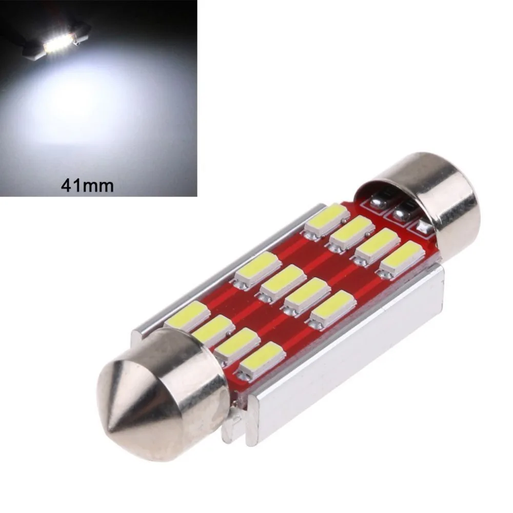 10X 41 мм C5W C10W 12 SMD 4014 Светодиодный лампочки Canbus Error Free автомобильный фестонный лампы