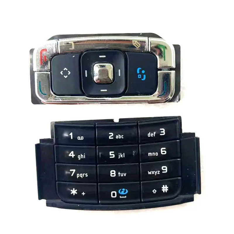 Nero/Bianco Ymitn Nuova Custodia Cover Tastiere Tastiere Pulsanti Funzione Principale Per Nokia N95, Spedizione Gratuita