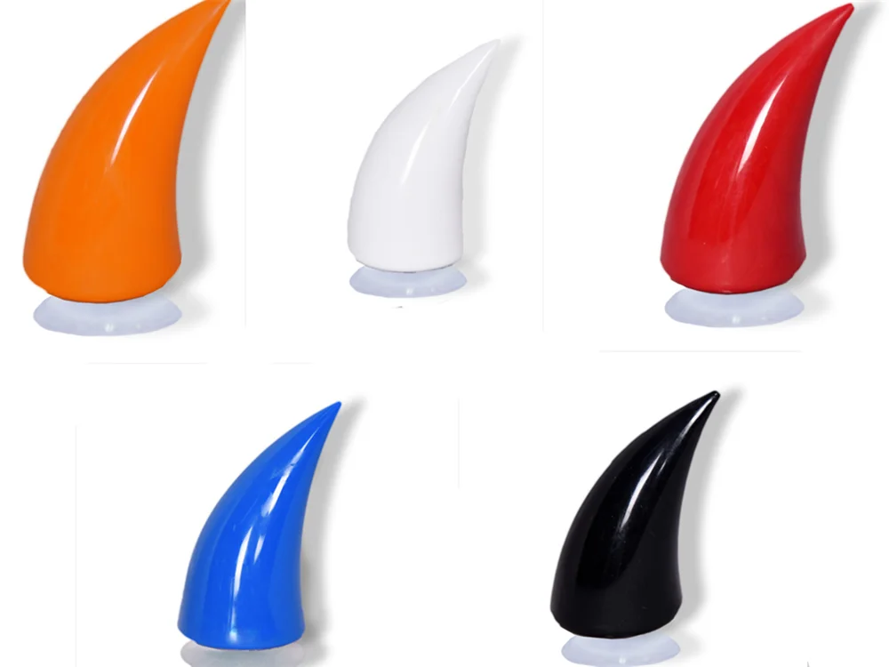 

1PCS car motorcycle helmet suction cup corner plastic rubber horn off-road vehicle decoration auto parts Motorcycle Sticker