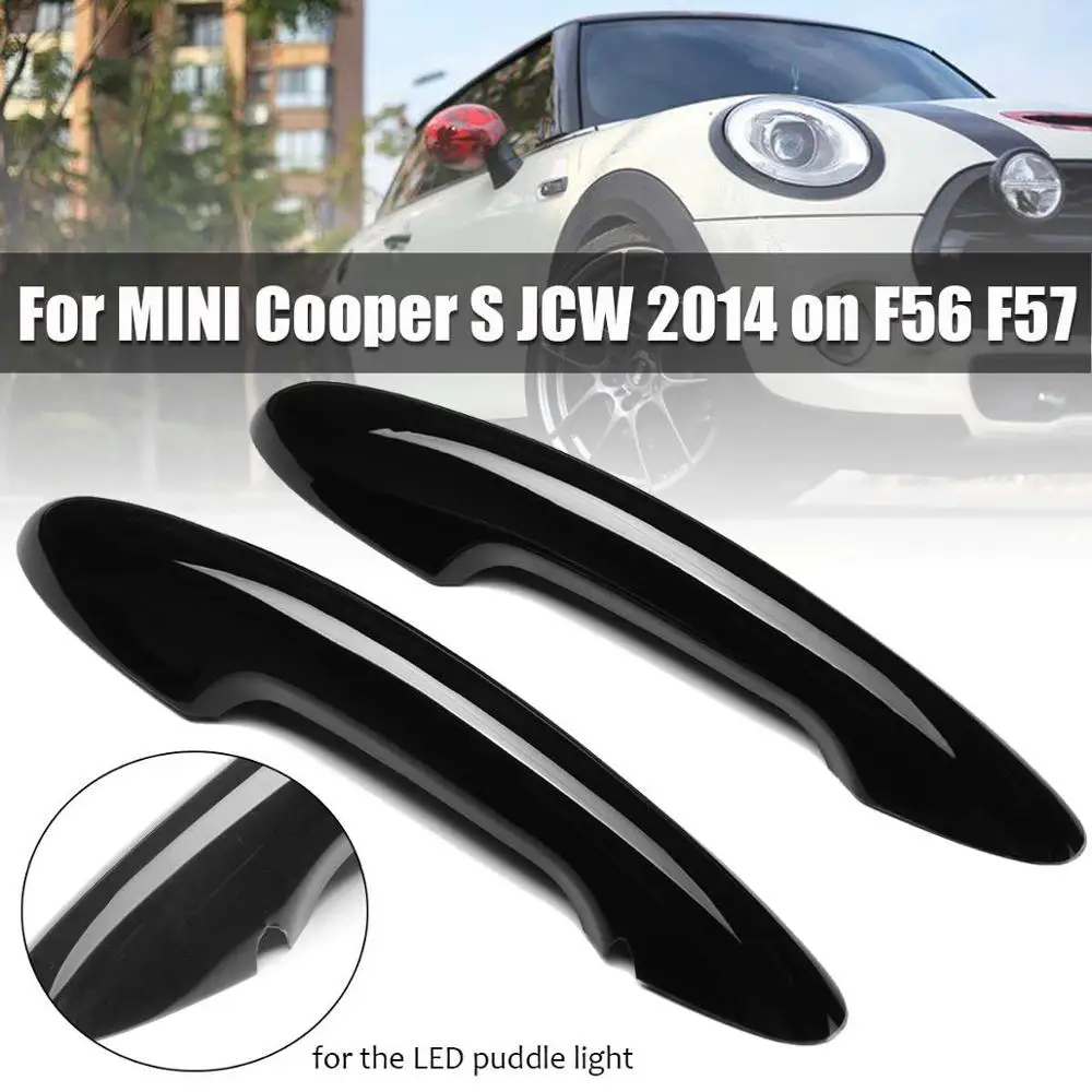 2шт дверная ручка Крышка для BMW Mini Cooper S F56 F57 Глянец Авто внешние части черная