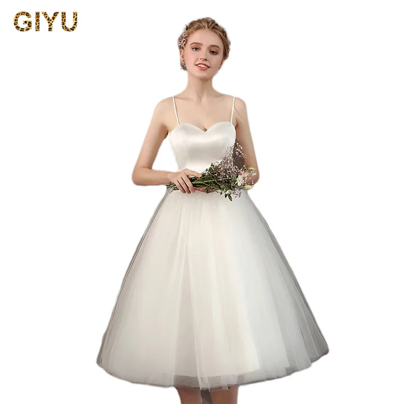 

Elegant Bridesmaid Dresses White Strap Gown Sleeveless Sexy Formal Wedding Party Dress Women Robe De Soiree Vestidos De Fiesta