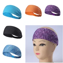 5 шт. новая широкая спортивная повязка Эластичная эластичная повязка на голову для занятия бегом повязка для волос